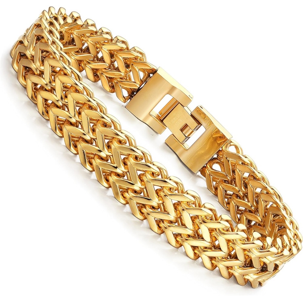 NEW 18k gold plated Chunky Chain Link Bracelet